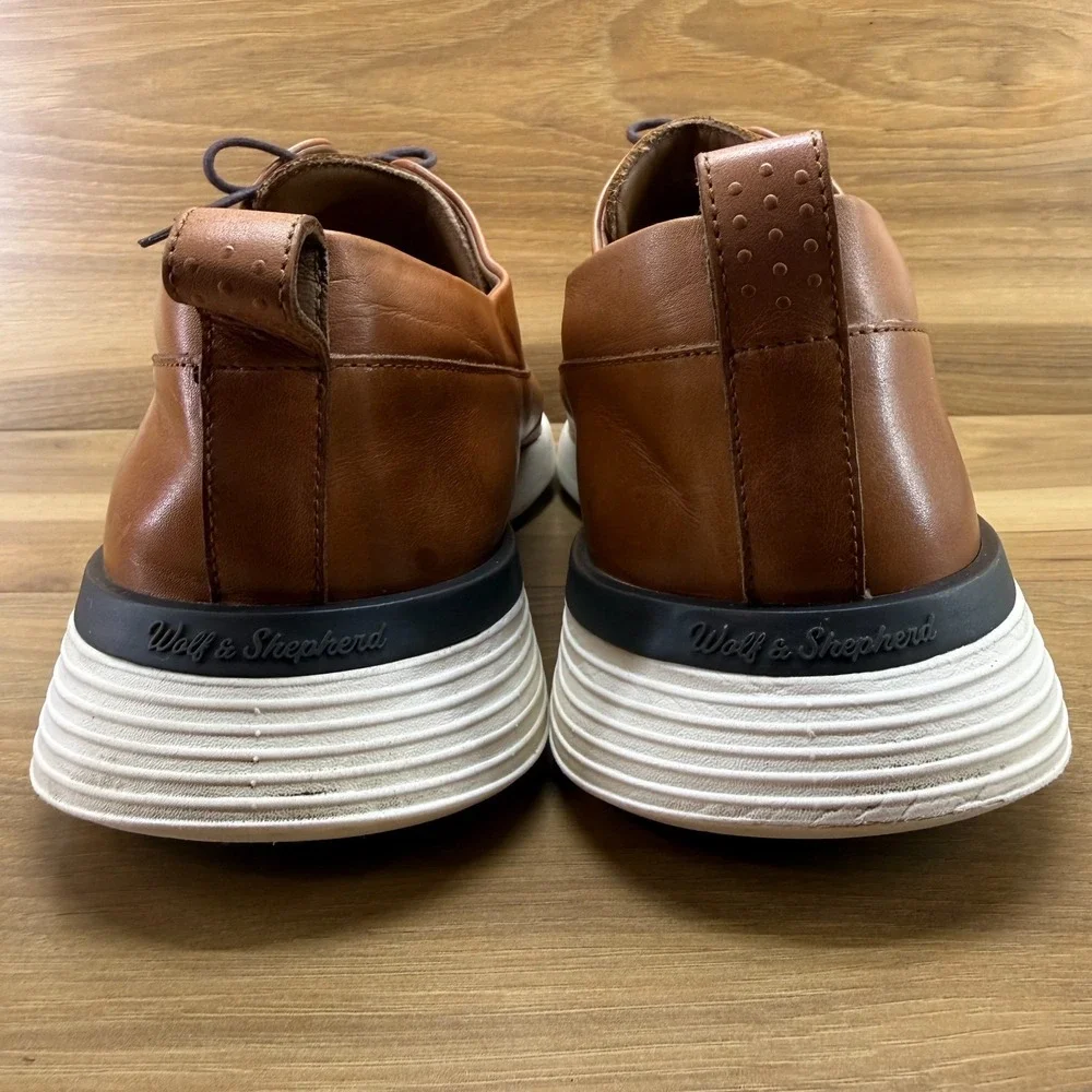 Wolf & Shepherd Crossover Derby Elite Oxfords Mens 14 Honey Soft Leather Lace-up